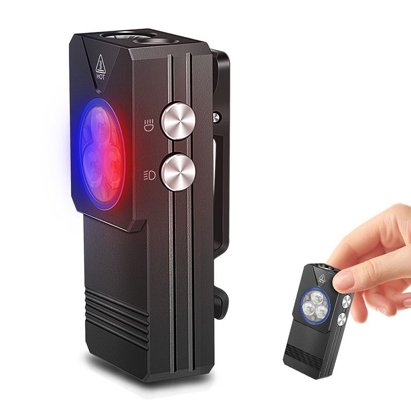 Lampe de poche EV30 Mini LED EDC avec lumière UV 365nm, 550 lumens, lampe de poche rechargeable USB-C pour porte-clés de poche