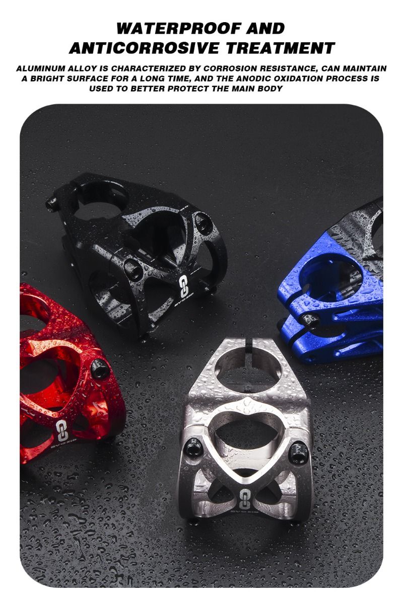 EVOSID Tige de vélo de montagne 31,6mm ajustable Accessoire de cyclisme VTT Léger Durable Noir Rouge Titane