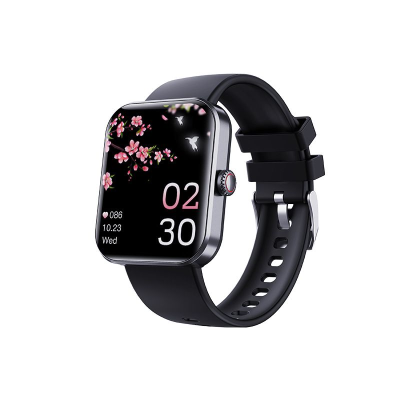 F57L Montre intelligente Glycémie Tension artérielle Fréquence cardiaque Température Surveillance sportive 1,91 pouce Sn