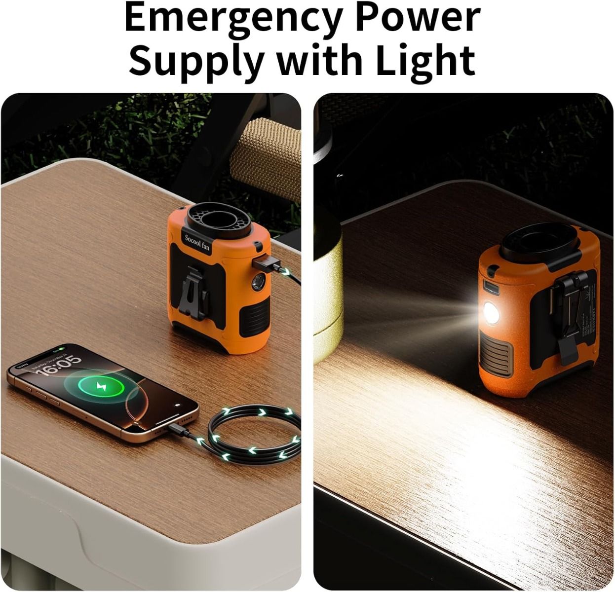 Ventilateur portable rechargeable pour la taille avec ceinture à clip