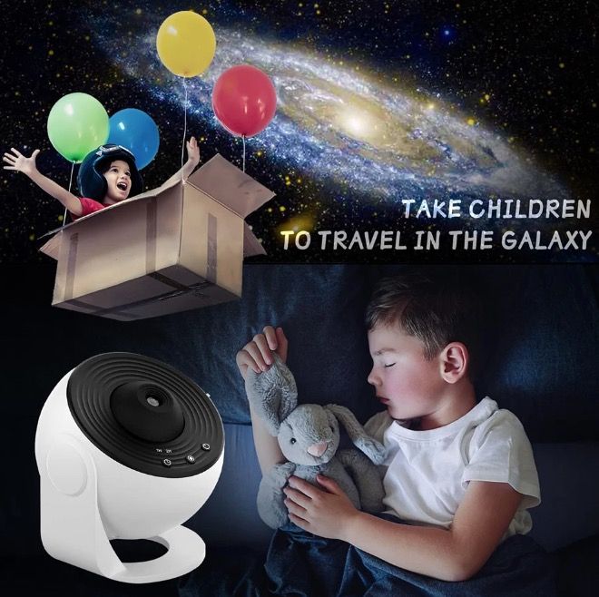 Projecteur Galaxie Lumière de Nuit Lampe Planétarium 12-en-1 pour Enfants avec Rotation à 360° Ambiance Apaisante
