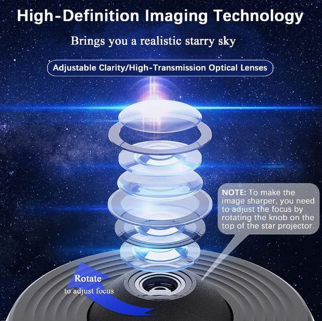 Projecteur Galaxie Lumière de Nuit Lampe Planétarium 12-en-1 pour Enfants avec Rotation à 360° Ambiance Apaisante