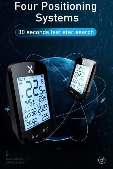 XOSS G+ G2 Ordinateur de vélo GPS Génération Compteur de vitesse sans fil Traqueur avec écran personnalisé et capteur de fréquence cardiaque
