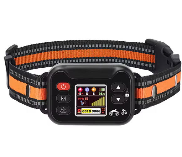 Collier de clôture sans fil pour chien, système de confinement pour animaux GPS, collier anti-aboiement rechargeable pour chien, dresseur anti-aboiement imperméable, pour chiens de 15 à 120 lbs