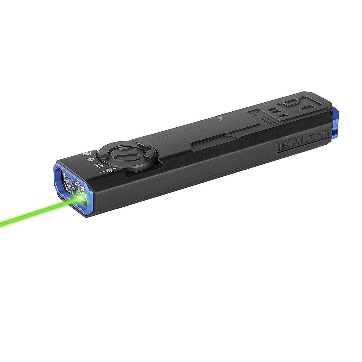 IMALENT GR35 Lampe Torche EDC Verte 2800 Lumens | UV, Laser Rouge, Multifonction, Magnétique & Compacte
