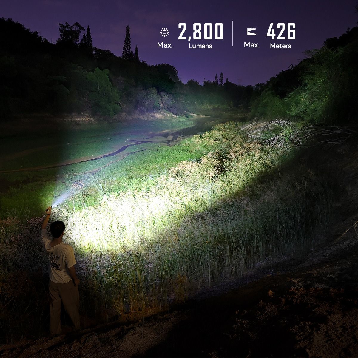 IMALENT GR35 Lampe Torche EDC Verte 2800 Lumens | UV, Laser Rouge, Multifonction, Magnétique & Compacte