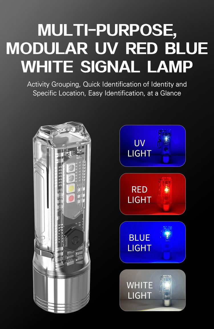 GT13 TIKI Mini Lampe Porte-clés 1000 Lumens USB Rechargeable Éclairage Portable pour le Camping et l'Usage Quotidien