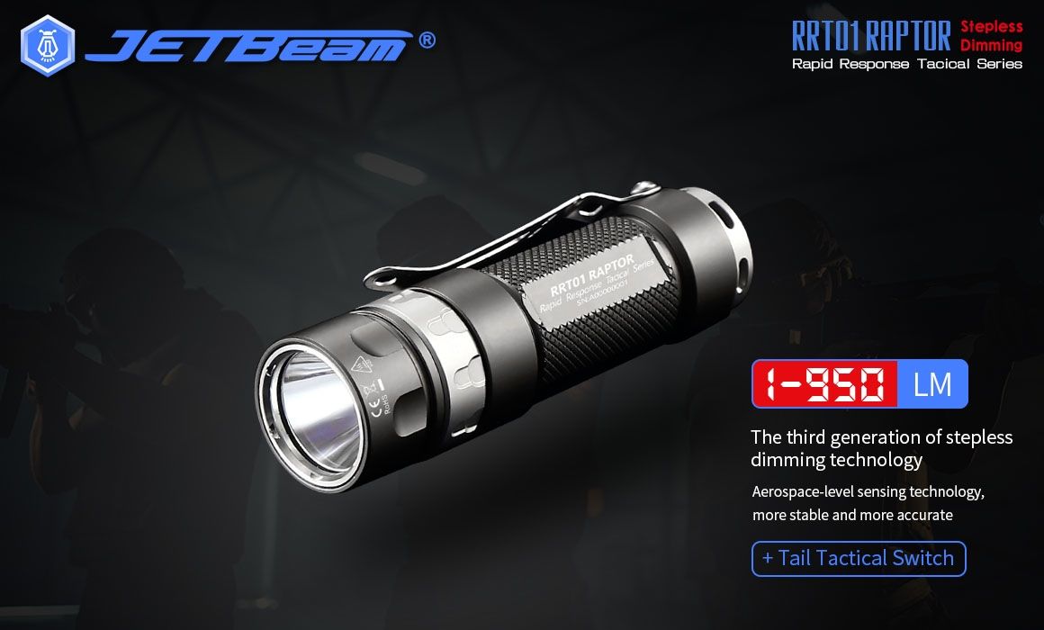 JETBeam JET-RRT01 XP-L 950 Lumen LED EDC Lampe de poche Éclairage extérieur durable pour le camping et la randonnée