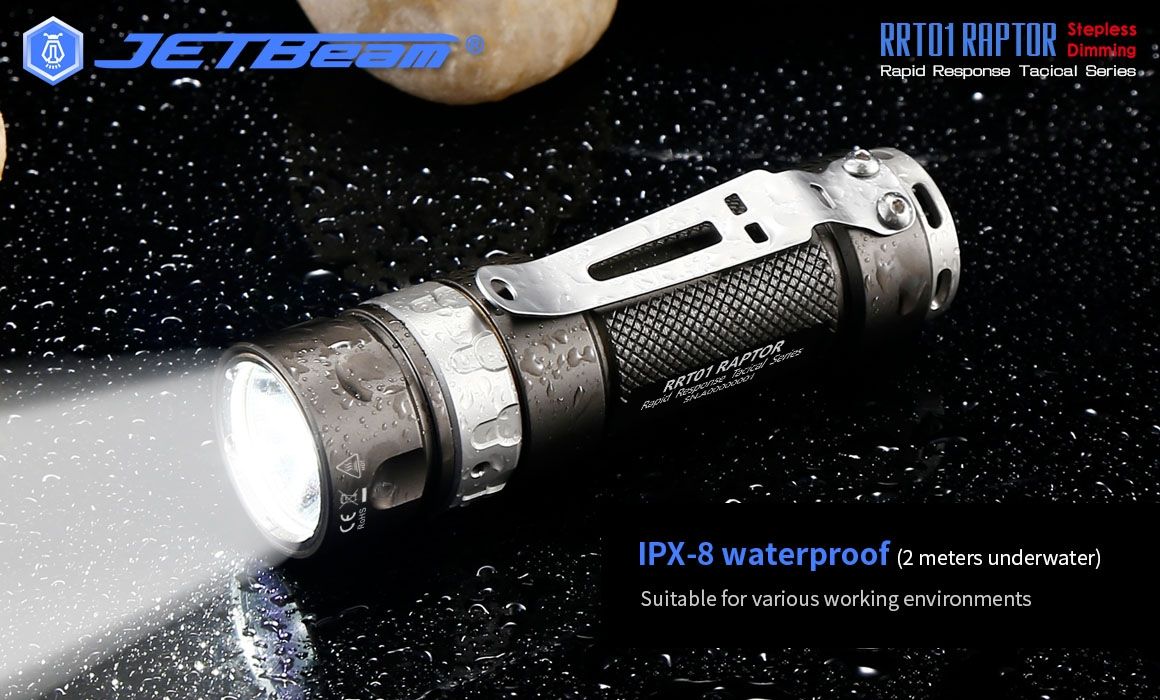 JETBeam JET-RRT01 XP-L 950 Lumen LED EDC Lampe de poche Éclairage extérieur durable pour le camping et la randonnée