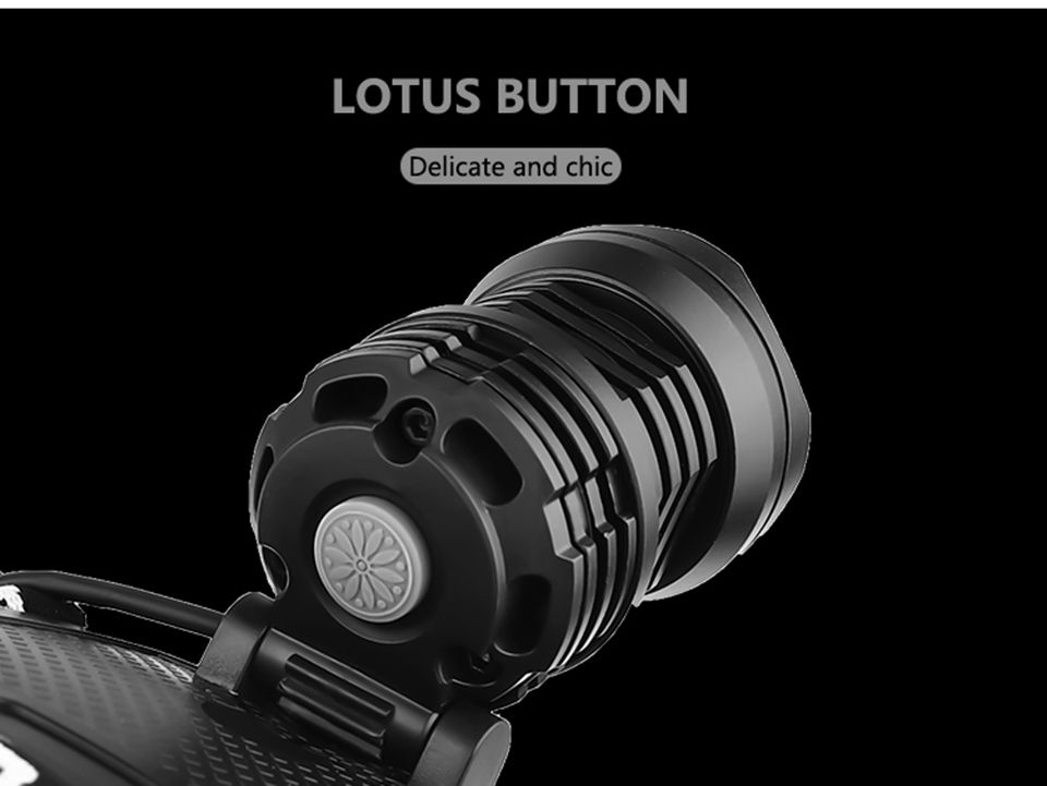 Lampe frontale haute performance XHP70 8000LM avec modes réglables USB étanche IPX5 pour pêche et camping