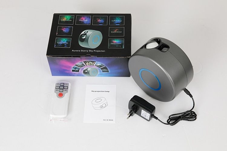 Projecteur Étoilé Laser 7 Couleurs avec Rotation 360 Degrés Lumière de Nuit Décoration Maison Cadeau Enfant