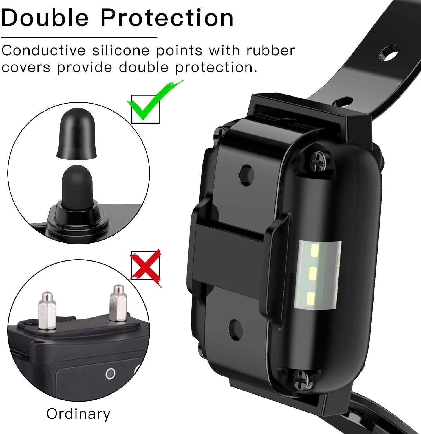 Collier de dressage électrique pour chien 800m, télécommande étanche rechargeable avec affichage LCD, choc, vibration et son