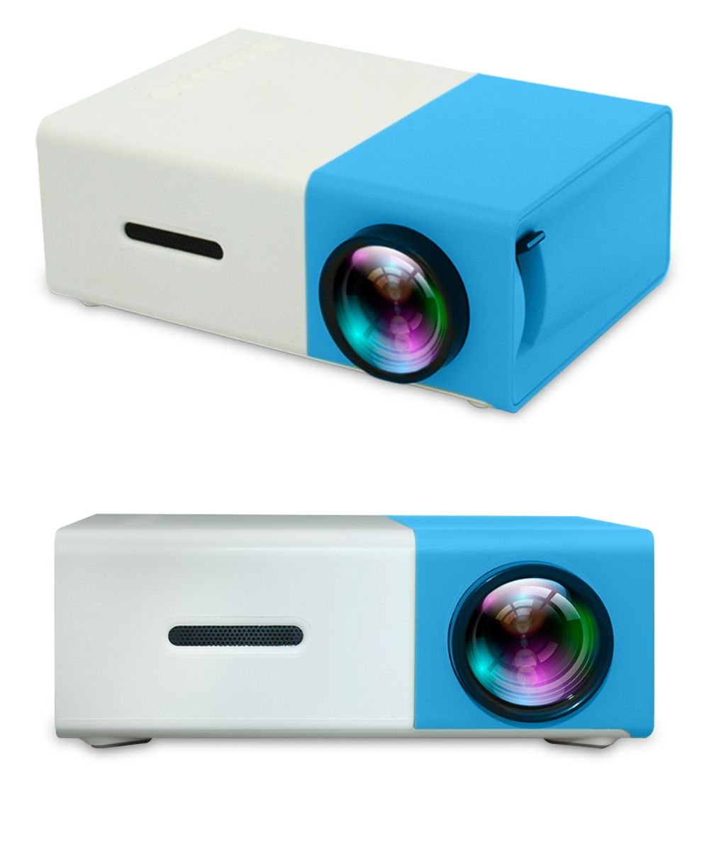 YG300 Projecteur LED Mini Projecteur Compact Portable Projection Lumineuse 1080P pour Soirée Cinéma et Aventures de Jeu