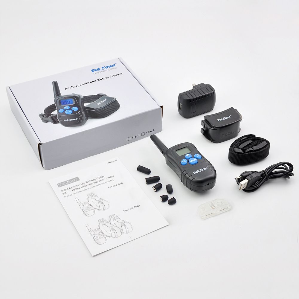 Collier de Dressage Rechargeable avec Écran LCD pour Chien Distance 300m Collier Étanche et Ajustable