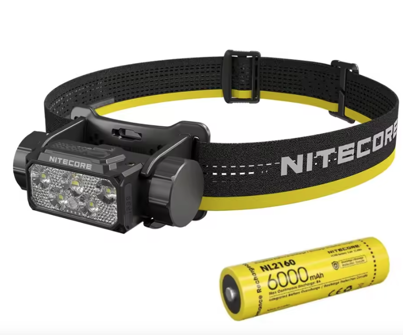 NITECORE HC70 UHE USB-C Lampe frontale de travail rechargeable 1600 lumens, construction robuste pour aventures en extérieur et chantiers