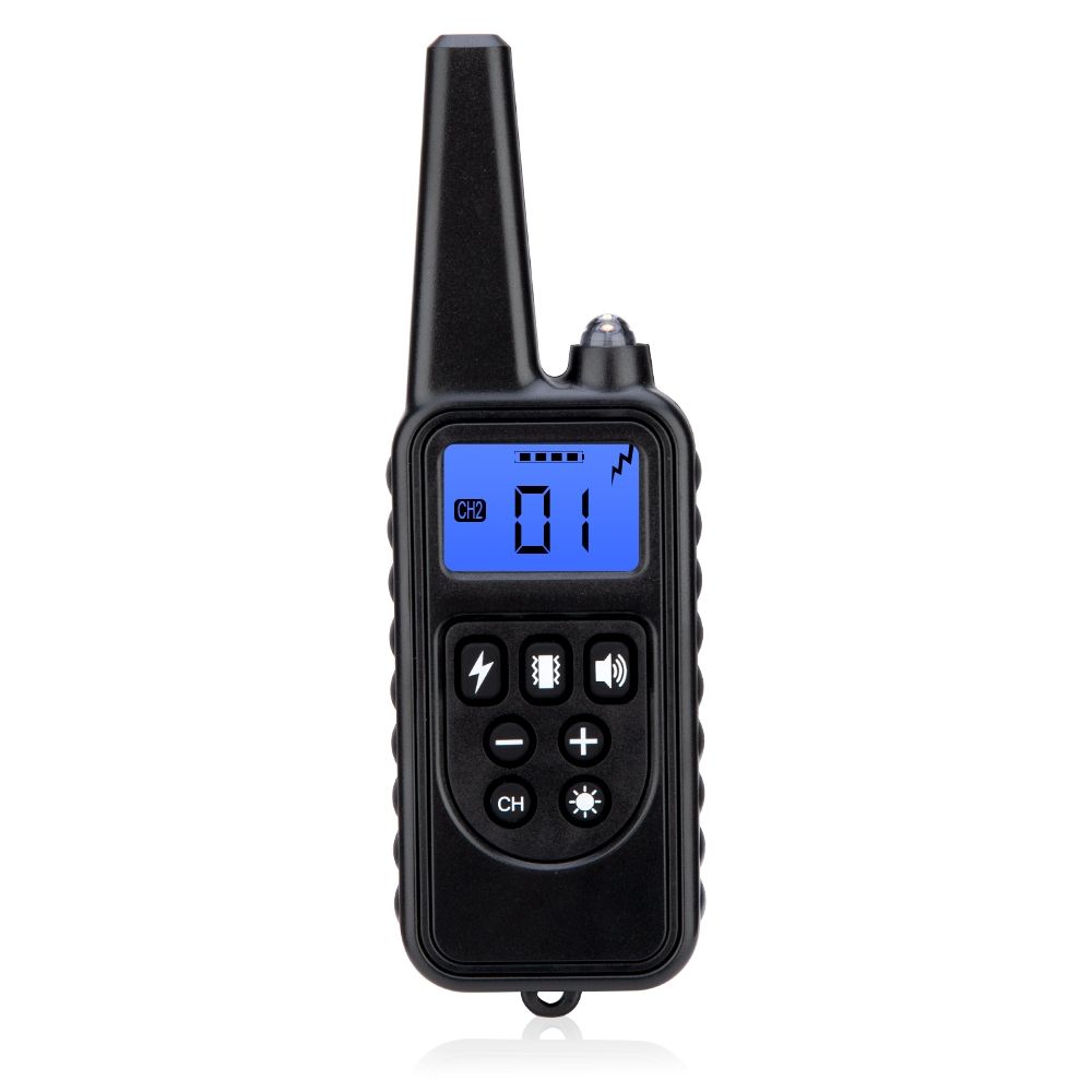 Collier d'entraînement chien électrique LCD télécommande animaux imperméable rechargeable niveaux ajustables