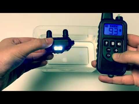 Collier d'entraînement pour chien 800m étanche avec écran LCD rechargeable niveaux de vibration réglables