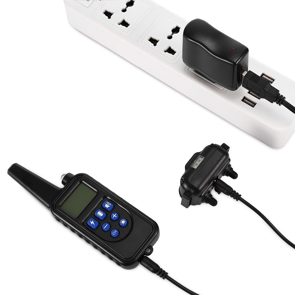 Collier de dressage chien 800m écran LCD modes choc vibration son collier rechargeable imperméable