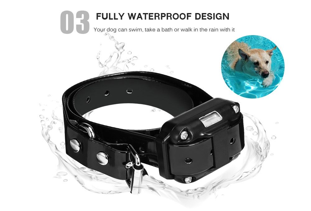 Collier de dressage chien 800m écran LCD modes choc vibration son collier rechargeable imperméable