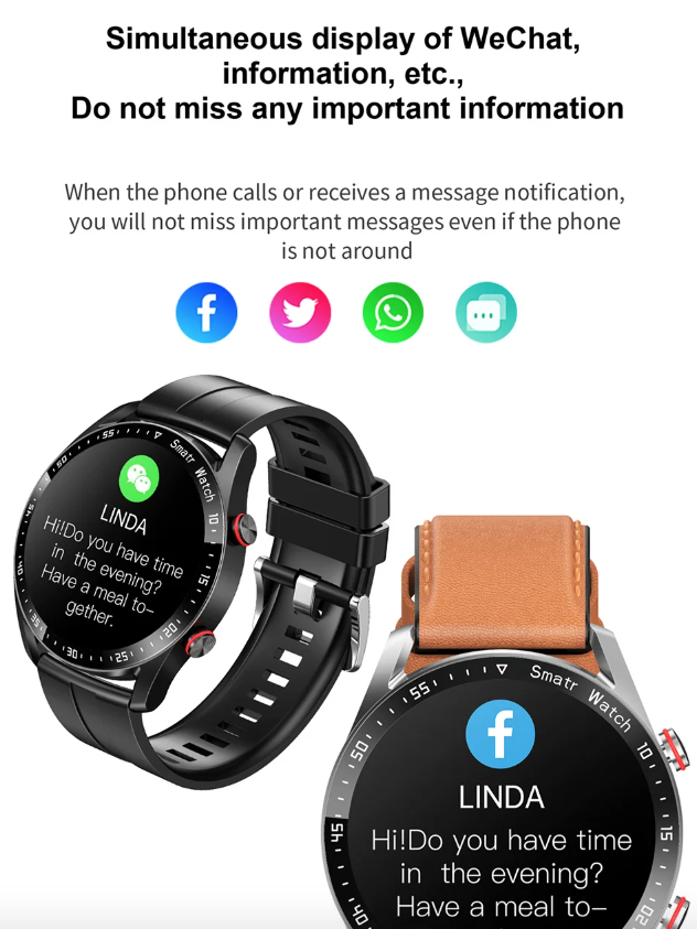 Montre connectée HW20 avec ECG+PPG et appels Bluetooth