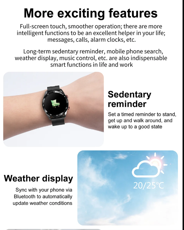 Montre connectée HW20 avec ECG+PPG et appels Bluetooth