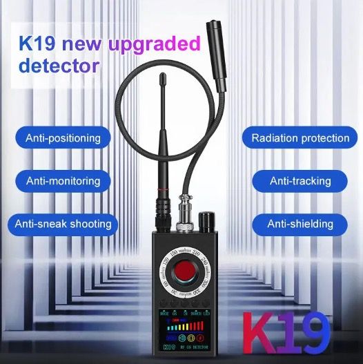 Détecteur de signaux RF sans fil K19, traceur GPS, dispositif de sécurité compact pour la protection de la vie privée et la détection de surveillance.