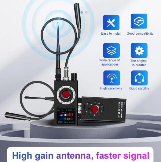 Détecteur de signaux RF sans fil K19, traceur GPS, dispositif de sécurité compact pour la protection de la vie privée et la détection de surveillance.