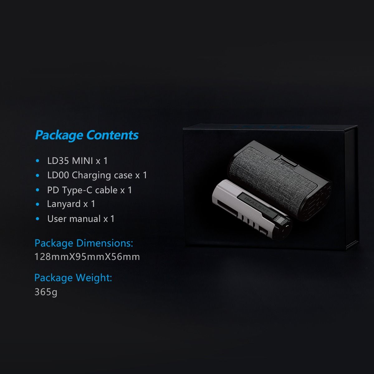 IMALENT LD35 Lampe Torche EDC 1200 Lumens Rechargeable USB-C | Écran OLED & Compacte