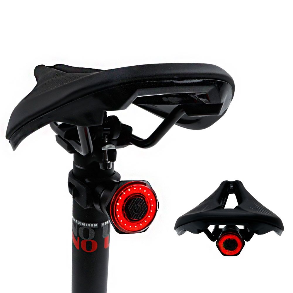 Feu arrière de vélo intelligent avec feu de freinage à démarrage/arrêt automatique, recharge USB, étanche IPX6, feu de sécurité cycliste.