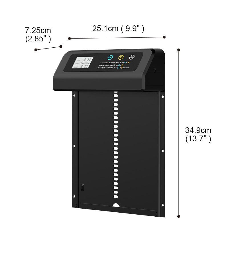 Ouverture automatique de porte de poulailler avec minuterie intégrée, porte électrique en aluminium durable résistant aux intempéries