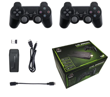 Console de jeu vidéo M8 Double contrôleur sans fil 2.4G Grande bibliothèque de jeux rétro 4K jusqu'à 10000 jeux