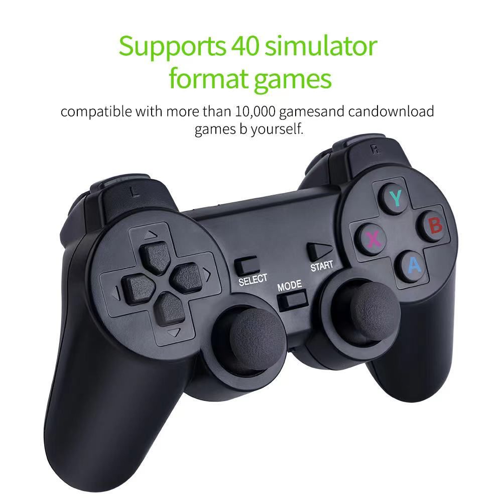 Console de jeux rétro 2.4G double manette sans fil 10 000 jeux 64 Go PS1 GBA Classiques 4K Cadeau de Noël