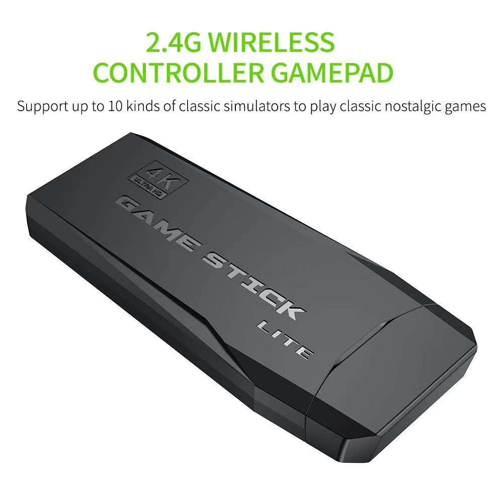 Console de jeux rétro 2.4G double manette sans fil 10 000 jeux 64 Go PS1 GBA Classiques 4K Cadeau de Noël