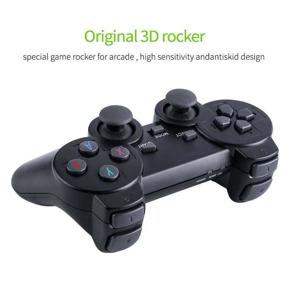 Console de jeux rétro 2.4G double manette sans fil 10 000 jeux 64 Go PS1 GBA Classiques 4K Cadeau de Noël