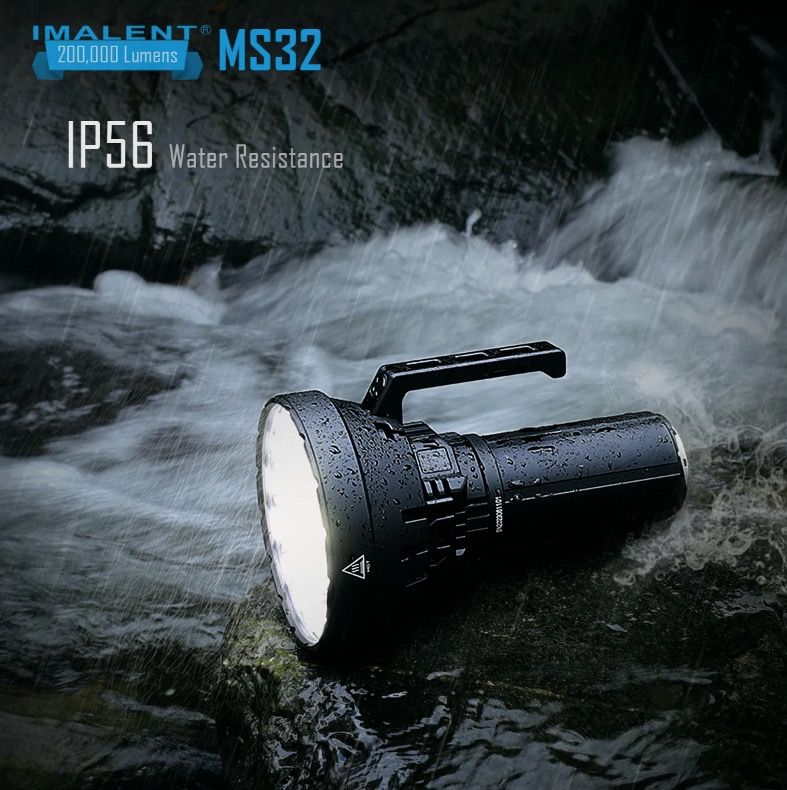 IMALENT MS32 Lampe torche LED haute puissance de 200 000 lumens avec multiples modes d'éclairage pour aventures en plein air