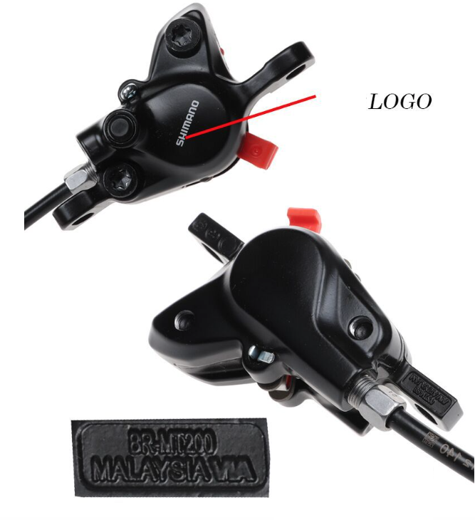 Frein Shimano MT200 VTT E-bike Frein à disque hydraulique Puissance de freinage supérieure Technologie avancée Finition noire