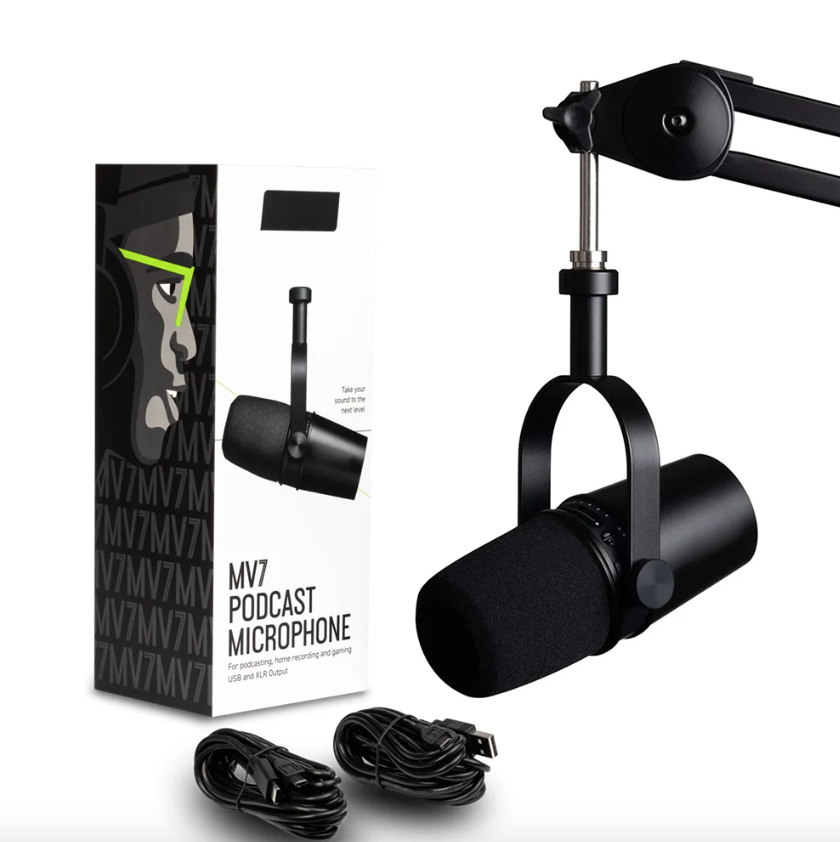 Découvrez le MV7 Microphone Dynamique Professionnel idéal pour Podcast et Enregistrement Vocal Son de Haute Qualité