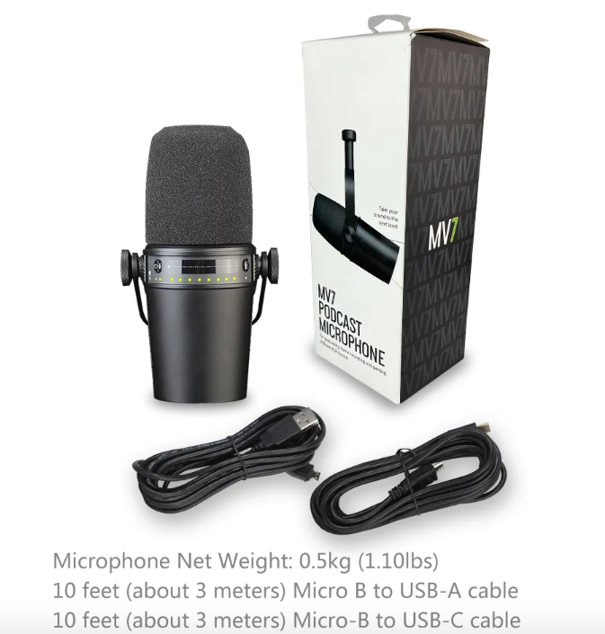 Découvrez le MV7 Microphone Dynamique Professionnel idéal pour Podcast et Enregistrement Vocal Son de Haute Qualité