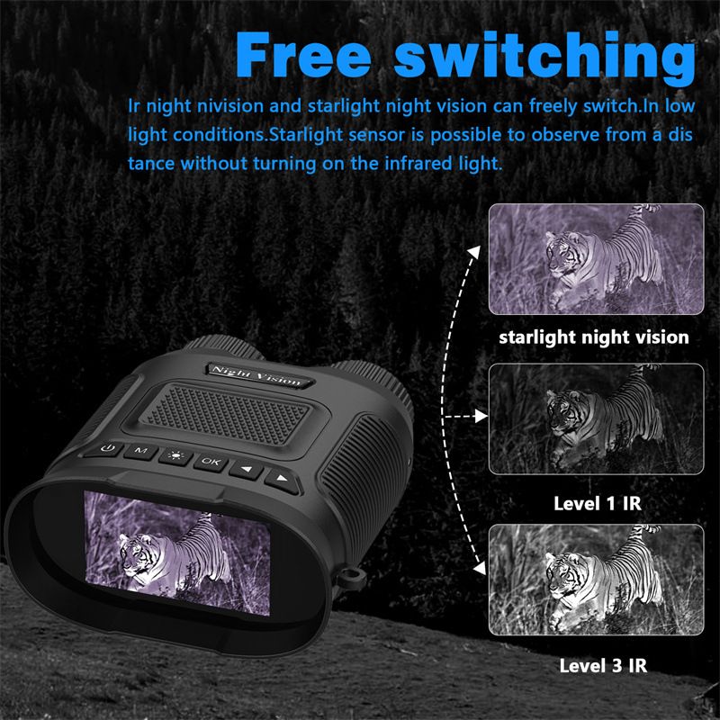 Jumelles DT29 Vision Nocturne 1080P HD 850nm Infrarouge Zoom Numérique 8X Pour Chasse Extérieur Jour Nuit