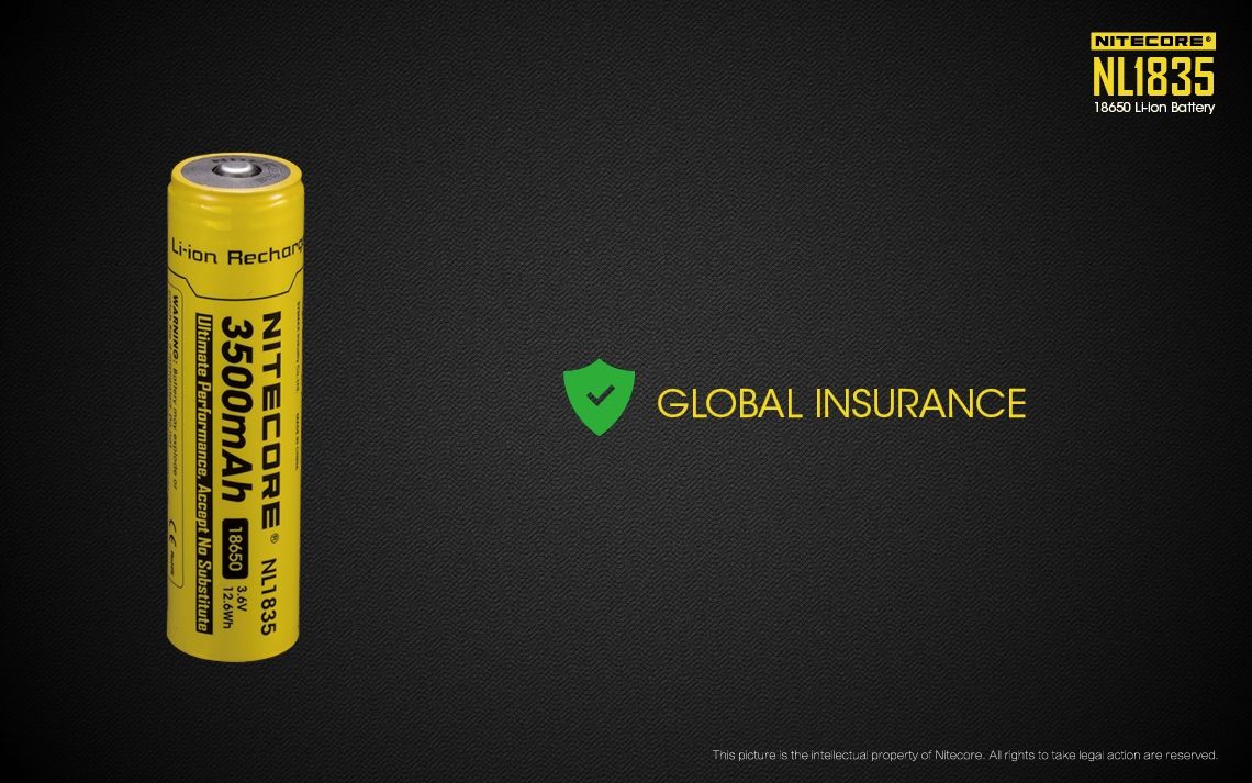 Batterie Li-ion rechargeable Nitecore 18650 NL1835 3500mAh pour une puissance durable et des performances fiables