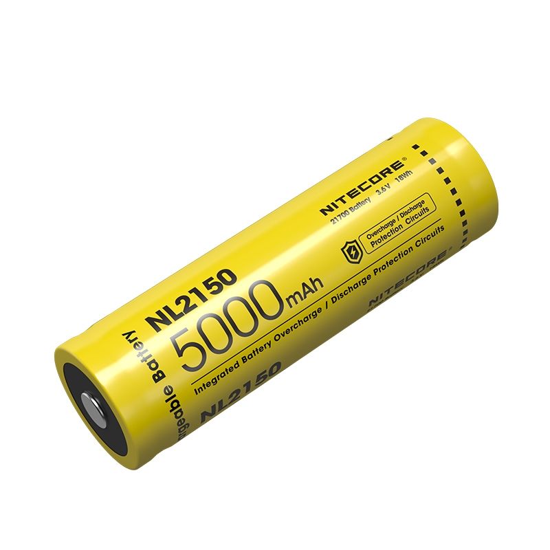 NITECORE NL2150 5000mAh 3.6V 21700 Batterie rechargeable pour lampe torche puissante, drone et équipement extérieur