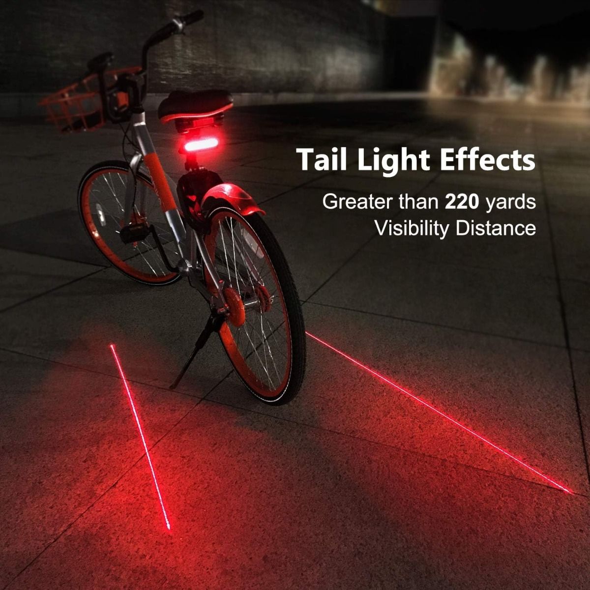 C1 Feu arrière de vélo rechargeable LED - Télécommande, feux de virage, alerte de voie au sol, installation facile pour feu d'avertissement de sécurité cycliste