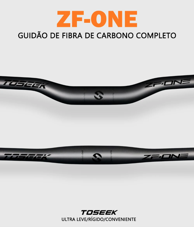 TOSEEK ZF-ONE Guidon carbone VTT 31,8 mm Léger noir mat 580 mm 760 mm Design ergonomique Qualité premium