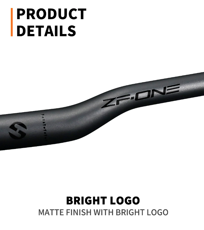 TOSEEK ZF-ONE Guidon carbone VTT 31,8 mm Léger noir mat 580 mm 760 mm Design ergonomique Qualité premium