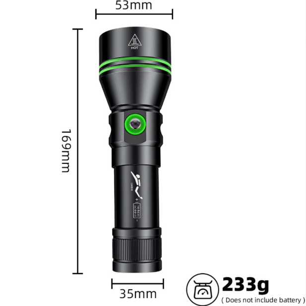 Top Lampe de Plongée P70 Étanche IPX8 | Torche Sous-Marine 5000 Lumens pour Plongée Nuit