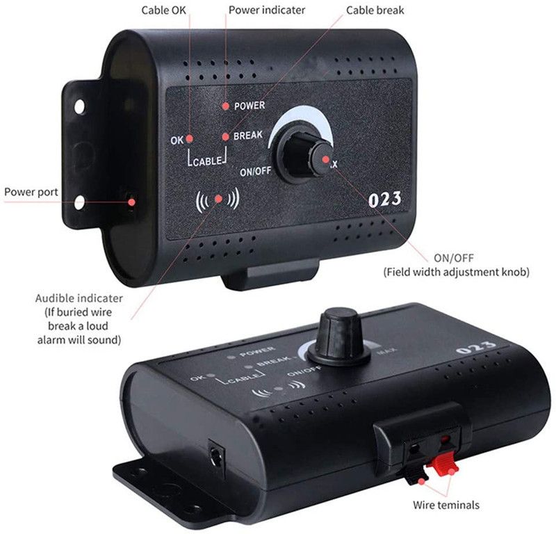 Clôture Invisible Sans Fil pour Chien Clôture Électrique pour Animaux avec Entraînement Extérieur Chien