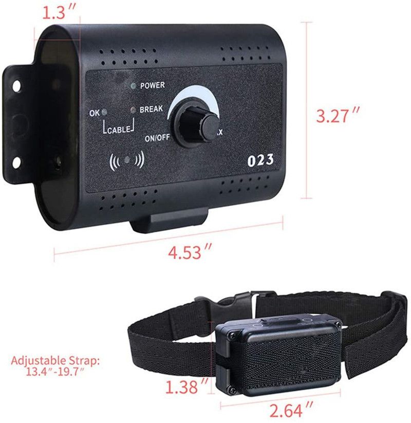 Clôture Invisible Sans Fil pour Chien Clôture Électrique pour Animaux avec Entraînement Extérieur Chien