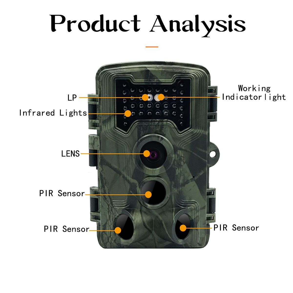 PR1000 Caméra de chasse 36MP HD Surveillance de la faune avec vision nocturne infrarouge Photographie extérieure avancée