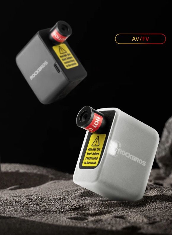 ROCKBROS Mini pompe à air électrique portable 100PSI rechargeable durable gonfleur de pneus pour vélo moto voiture