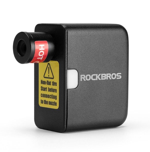 ROCKBROS Mini pompe à air électrique portable 100PSI rechargeable durable gonfleur de pneus pour vélo moto voiture